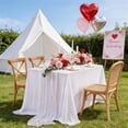 thumbnail image 2 of 10 Packs White Cheesecloth Table Runner: 36x120 Inches Boho Cheese Cloth Table Runners for Wedding Baby Shower Birthday Party Cake Table Decoration, 2 of 14