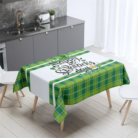 

Green Shamrocks-Table Cloth St Patrick S Day Tablecloth Shamrock-Spring Fragarn