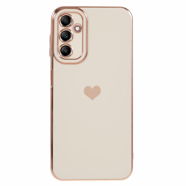Para Samsung Galaxy A14 5G/ A14 4G TPU Funda 6D Galvanoplastia Love Heart Funda delgada para teléfono