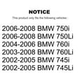 thumbnail image 2 of CMX Front Disc Brake Rotors Pair for Car BMW 750i 750Li 745i 745Li 760Li 760i K8-100354, 2 of 8