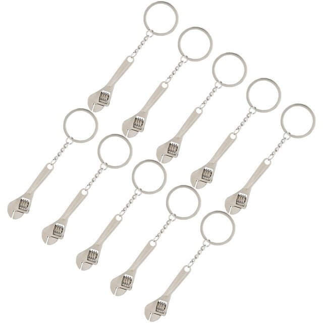 Rdeghly 10Pcs Wrench Keychains Bronze Spanner Pendant For Repairing Tools Ornaments