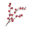 thumbnail image 3 of 10pcs Simulation Bubble Crabapple Branche Noël Soir Fête Décor(Rouge), 3 of 10