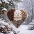 thumbnail image 3 of Handmade Fiber Bird Nesting Heart, Alpaca Fiber Bird Material House, Wool Nest Starter Hummingbird Houses, Winter Tree Shelter for Wild Birds, Dual-Season Outdoor View House, 3 of 5