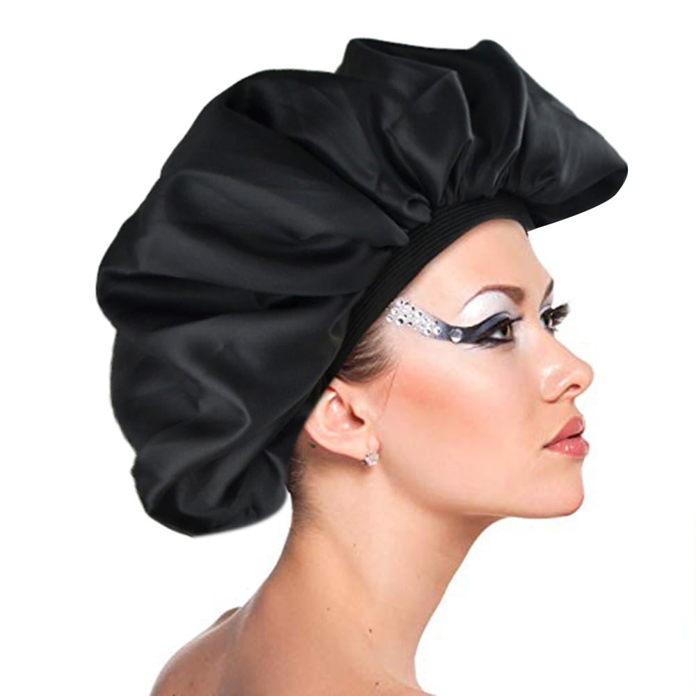 Details about   Kids Satin Night Sleep Cap Hair Care Bonnet Hat Head Cover Wide Band Adjust Caps