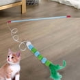 thumbnail image 4 of Juguete para gatos Teaser  Ejercicio de entrenamiento Palo interactivo Juguete verde juguete verde 2 Yuyangstore  Juguetes interactivos para gatos, 4 of 6