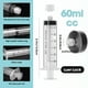 thumbnail image 2 of Jeringa Hyddeb Luer Lock de 60 ml con tapa y tubo de plástico blando x10, 2 of 7