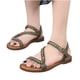 thumbnail image 1 of Sandalias de verano para mujer Sandalias planas sin cordones Zapatos romanos Sandalias informales con punta abierta Wmkox8yii  nm7787, 1 of 3