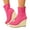 Hot Pink, variant on Women's Wedge Platform Slip On Ankle Boots Lightweight Non Slip Stretchy Knit Mid Calf Dress Fall Booties Brown Size 8