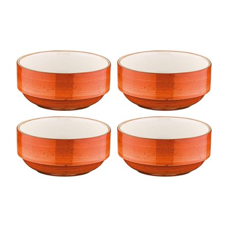 Terracota dia.5.5" h:2.5" 17 oz. Round Terracotta Vitrified Bowl (Set of 4)