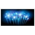 thumbnail image 2 of Blue Fireworks at Night Sky - Skyline Photography Canvas Art, 2 of 3