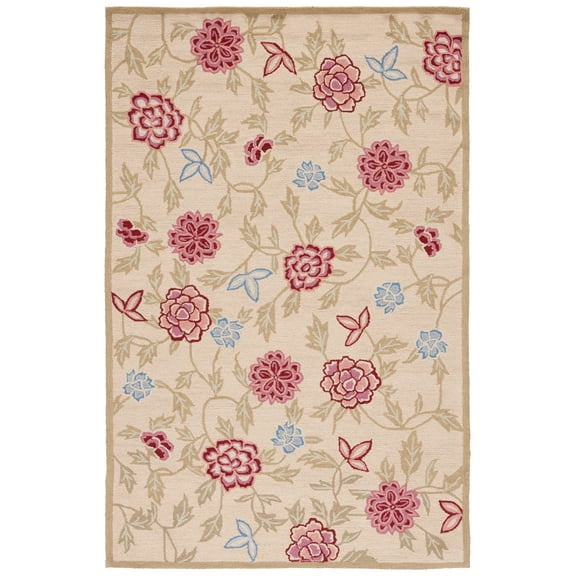 SAFAVIEH Chelsea Mattese Floral Area Rug, Ivory/Green, 8' x 10'