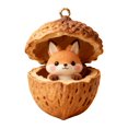 thumbnail image 1 of Adornos de animales del bosque en forma de bellota, decoraciones navideñas de acrílico para el árbol de Navidad, 2D, 1 of 7