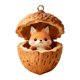 thumbnail image 1 of Adornos de animales del bosque en forma de bellota, decoraciones navideñas de acrílico para el árbol de Navidad, 2D, 1 of 7