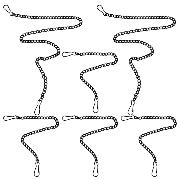 RENACLIPY Black Metal Hanging Chains for Home Decor, and Stylish, 6 Pieces, Heavy Duty Decorative Chains