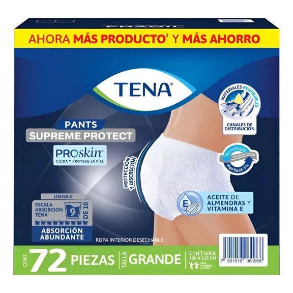 Pañal Ropa Interior Adulto Tena Desechable Grande Unisex 72p