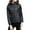 Black, variant on Baqcunre Warm Hooded Windproof Coat With Recycled Insulation Short Hooded White Duck Down Coat Outerwear Womens Coats Fleece Jacket Women Winter Jackets For Women Coats For Women,Color Black,L