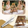 thumbnail image 2 of Wooden Cake Stand Cupcake Tower Food Dessert Display Stands  For Party with Steel Tongs Donut Stand Rustic Table Display Stand for Collectibles Jewelry Showcase Design 4, 2 of 6
