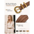 thumbnail image 5 of Punplita Women’s Suede Belt Coffee Belts for Women Casual Jeans, 5 of 5