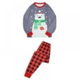 thumbnail image 1 of URMAGIC Matching Family Pajamas Sets Snowman Long Sleeve Red Plaid Pants Xmas Loungewear, 1 of 4