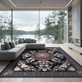 thumbnail image 2 of ODIKA 8'x10' Washable Area Rug Non-Shedding, Easy Care, Japanese Plum Asian Inspired Dusty Pink Cherry Tufted Chinese for King Size Bedroom Under Bed, Master Suite, 2 of 7
