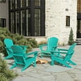 thumbnail image 2 of Chaise Adirondack Classique d'Extérieur (Ensemble de 4) en Turquoise, 2 of 7