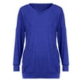 thumbnail image 4 of LYXSSBYX Oversized Sweatshirt for Women Oversized Tshirts Shirts For Women Solid Workout Sweatshirts Casual Basic Long Sleeve Shirt Classic Crew V-Neck Tops, 4 of 5