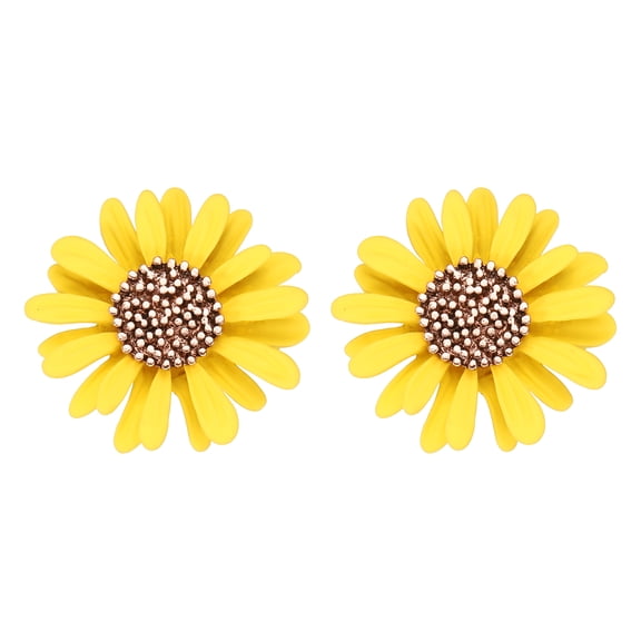 2Pcs Sunflower Flower Brooch Pin for Women Yellow Sunflower Brooch, Floral Lapel Pins for Dress Suit Accessories Birthday Party Dance Jewelry Gift