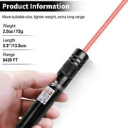 GJX 2026 New Long Range Red Laser Pointer,Laser Pointer High Power Pen,Red Pointer Rechargeable for Hiking,Cat Laser Toy Usb Charge
