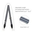 thumbnail image 4 of Wrapables Wide Adjustable Crossbody Handbag Strap, Women's Replacement Bag Strap for Purses, Navy w/ Leather Ends, 4 of 5