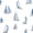 Blue Watercolor Sailboats, variant on Coastal Quilt Set - Lightweight, Soft, All-Season - 2-Piece Reversible Bedding Set (Twin / Twin XL, Blue Watercolor Sailboats)