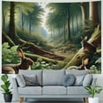 thumbnail image 4 of JEUXUS Hanging Tapestry Three Rabbits Easter Gifts Vintage Suitable for Hanging Painting, 4 of 6