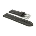 thumbnail image 2 of Bandini Extra Long (XL) 22mm Mens Italian Leather Watch Band Strap - Brown - Buffalo Pattern - White Stitch - Classic, 2 of 5