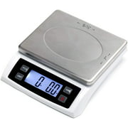 110 lb (50 kg x 1 g) Digital Postal Scale, Piece Counting, Wide Stainless Steel Pan, AC Adapter, Backlit LCD, Multiple