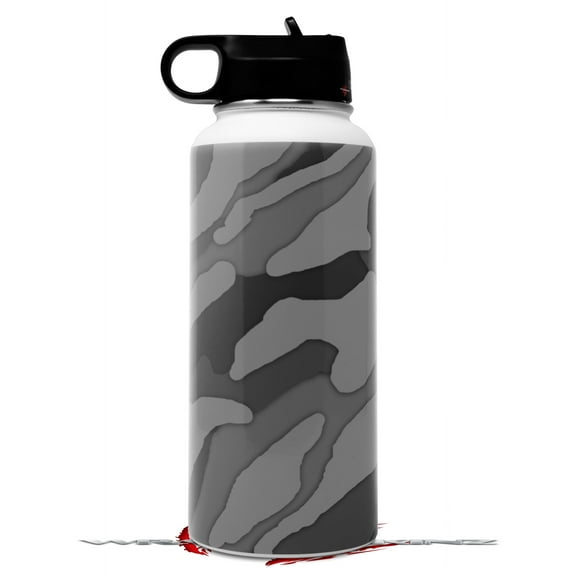 Skin Wrap Decal compatible with Hydro Flask Wide Mouth Bottle 32oz Camouflage Gray (BOTTLE NOT INCLUDED)