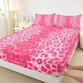 thumbnail image 4 of Erosebridal Gradient Cheetah Print Bed Sheets 4pcs For Teens,Girls Animal Leopard Print King Sheets, 4 of 5