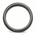 thumbnail image 2 of Edward Mirell Titanium Black Ti Grooved Step Edge 8mm Band EMR122, 2 of 7