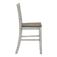 thumbnail image 4 of Furniture of America Waco Slat Back Wood White and Brown Counter Height Chairs (Set of 2), 4 of 7