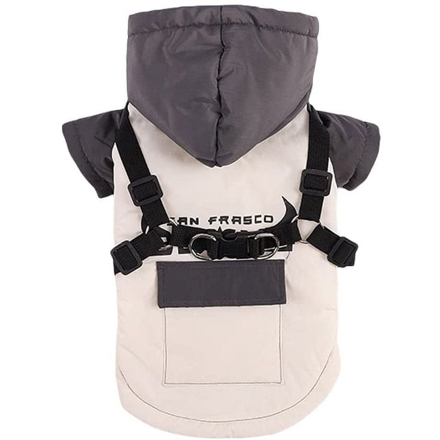 ZHAOCHENG Abrigos para perros con arnés Abrigos para perros pequeños Abrigo de invierno para perros Abrigo impermeable para perros Abrigos de invierno para perros medianos para Chihuahua Yorkie Maltés