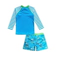 thumbnail image 2 of weVSwe Toddler Boys UPF 50+ 2PC Rash Guard Set Swim Trunks Long Sleeve Swimsuits, 2 of 8
