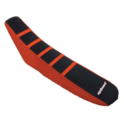 - Motoseat Ribbed Traction Seat Cover Orange/Black/Orange For TM, KTM