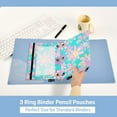 thumbnail image 5 of ALAZA 2 Pack Pencil Pouch Cute Floral Pencil Case for 3 Ring Binder Clear Window Pencil Bag Organizers, 5 of 6