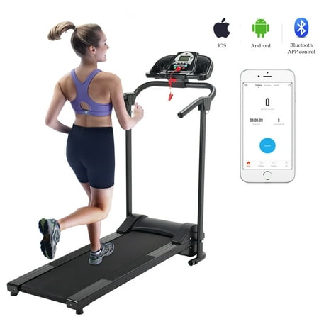 Folding Electric Treadmill Motorized Power Running Machine Fitness w/ APP & MP3 Player (Best App For Treadmill Running)