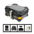 thumbnail image 2 of Pinypikaka 28L Motorcycle Tail Box, Aluminum Motorcycle Top Case with Anti-Theft Lock System, Waterproof, Easy Installation with Universal Bracket, Back Cushion Included, 2 of 5