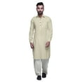 thumbnail image 1 of Atasi Kurta Pathani Classique à Col pour Garçons Chemise en Rayonne à Poche avant, 1 of 5