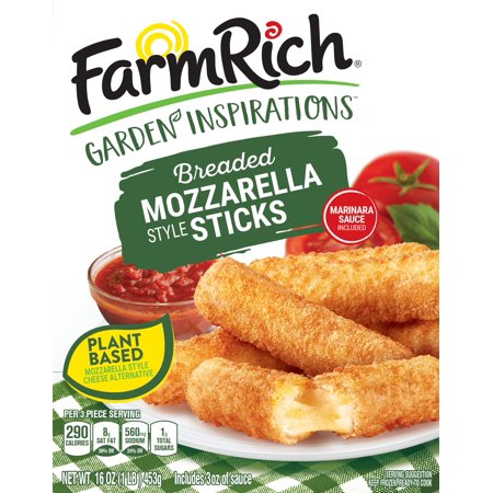 Farm Rich Plant-Based Mozzarella Sticks, Appetizer