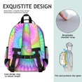 thumbnail image 5 of Colorful Tie Dye Pattern Backpack for School,Cute School Bag,Schoolbag with Adjustable Shoulder Straps & Padded Back,15.25"x11.5"x5.25", 5 of 5