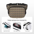 thumbnail image 5 of Fuzoiu Doodle Food Print Unisex Square Double Layer Waist Bag,Crossbody Fanny Pack Travel Workout Accessory, 5 of 9