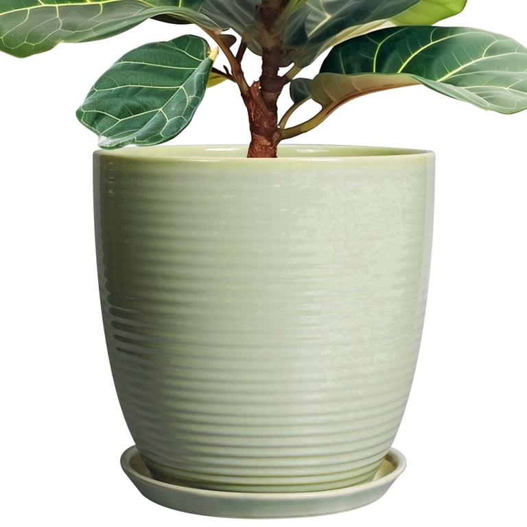 Ordivic 12" Green Ceramic Extra Large Planter photo 1