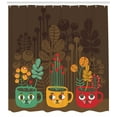 thumbnail image 3 of Ambesonne Garden Shower Curtain, Plants in Cups Pottery, 69"Wx75"L, Multicolor, 3 of 3