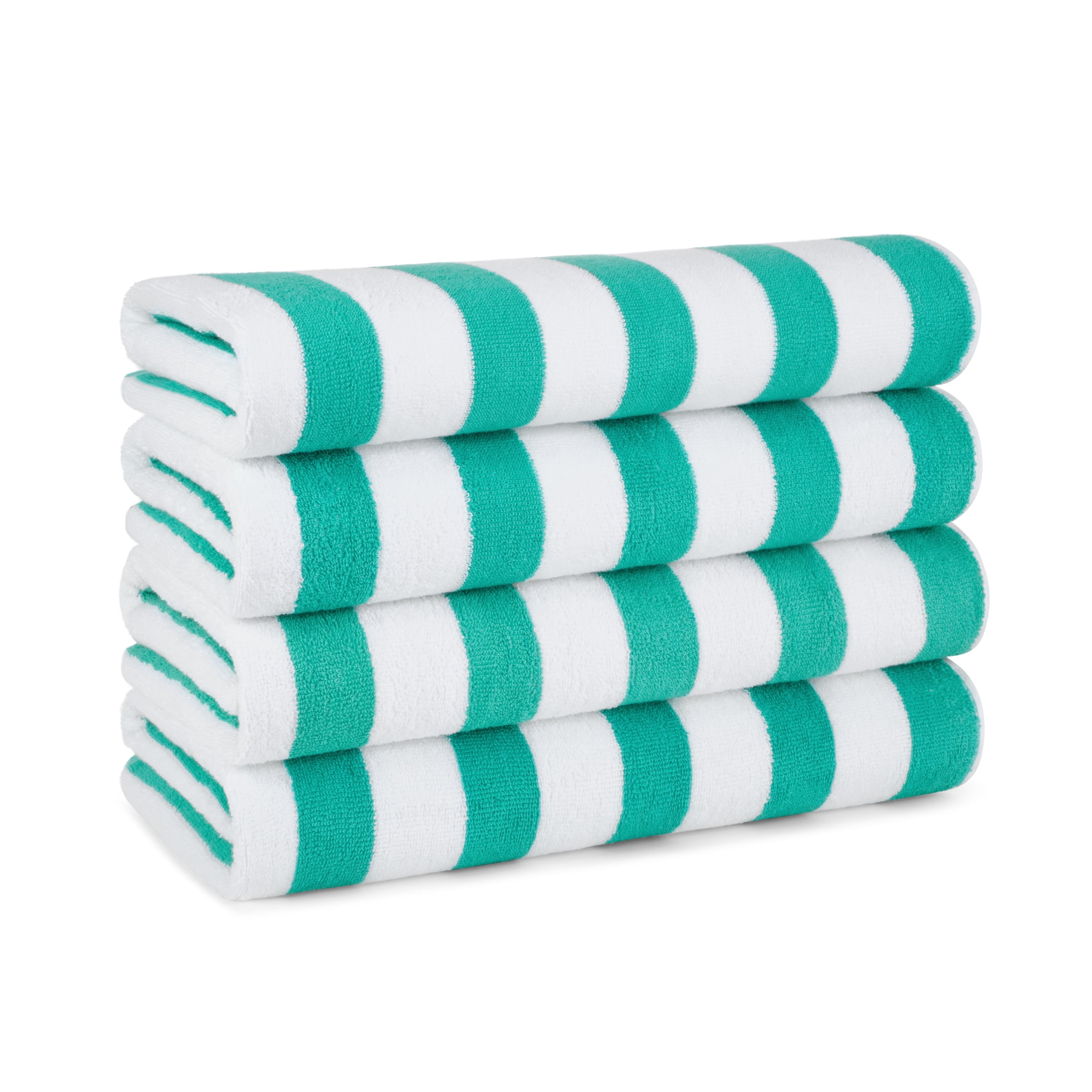 Arkwright Cali Cabana Beach Towels - 100% Ring Spun Cotton Pool Towel - 30 x 60 in. - (Bulk Case of 32) Green